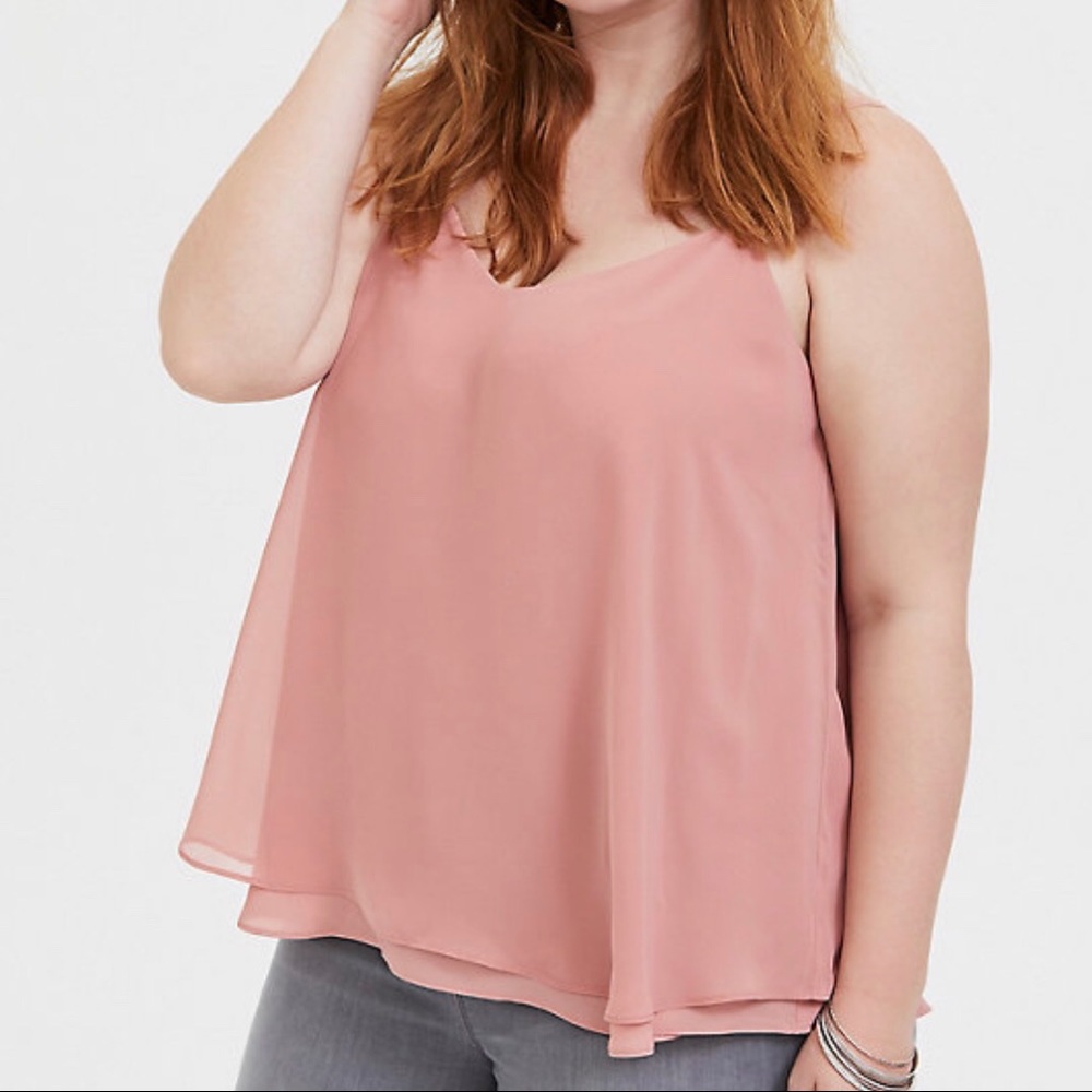 Torrid Women’s Dusty Pink Double Layer Swing Cami